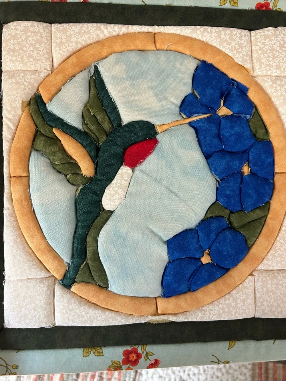 Handcrafted Hummingbird & Dragonfly Quilted Wall Panels - Unbranded